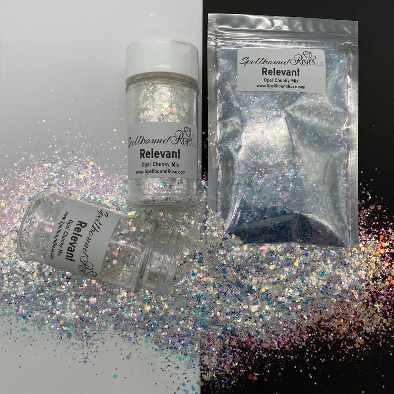 Relevant Glitter –  Opal Chunky Mix w/Stars Glitter (2 oz)