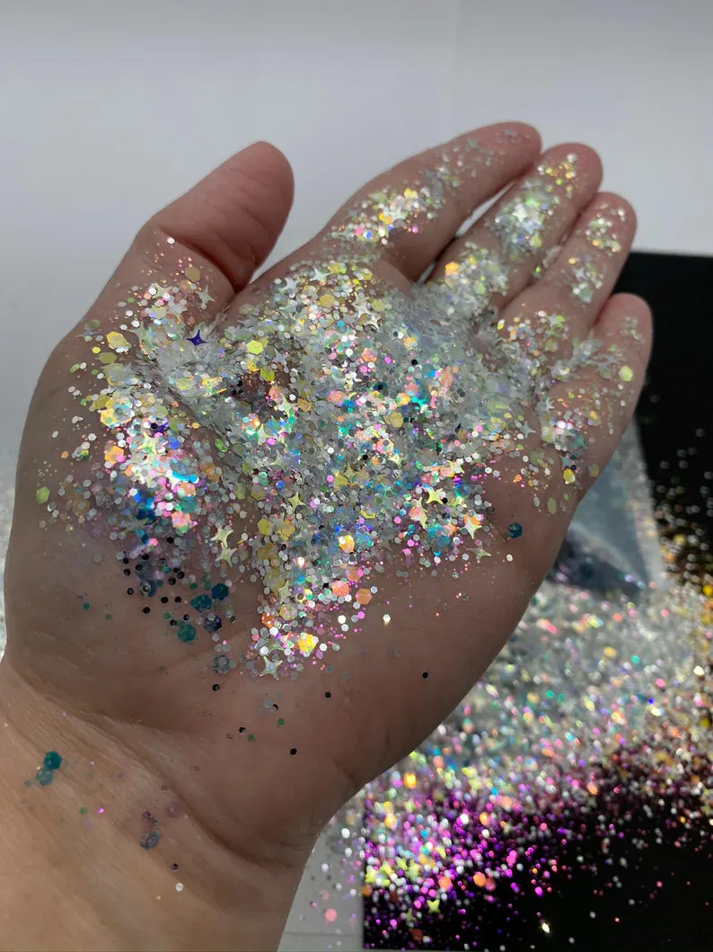 Relevant Glitter –  Opal Chunky Mix w/Stars Glitter (2 oz)