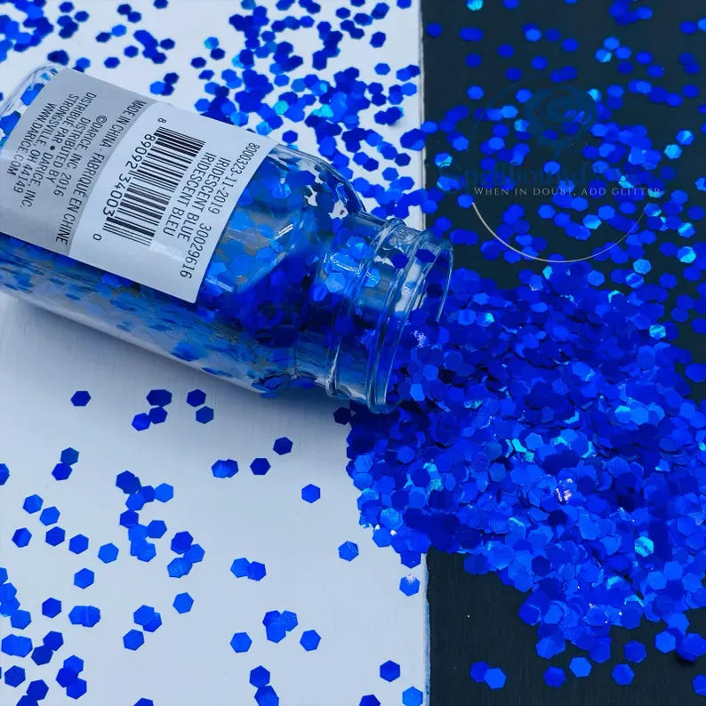 Darice Royal Blue Glitter- Royal Blue Iridescent Chunky Glitter (0.95 oz) *LOW STOCK*