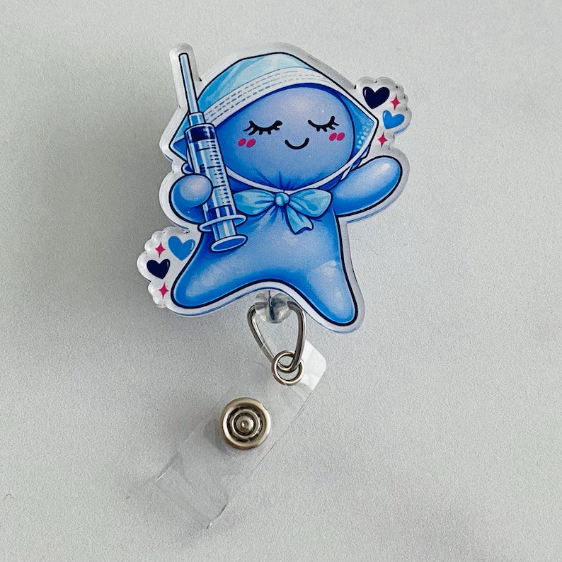 Cute Syringe Nurse Glove People Badge Reel – Syringe Medical ID Holder