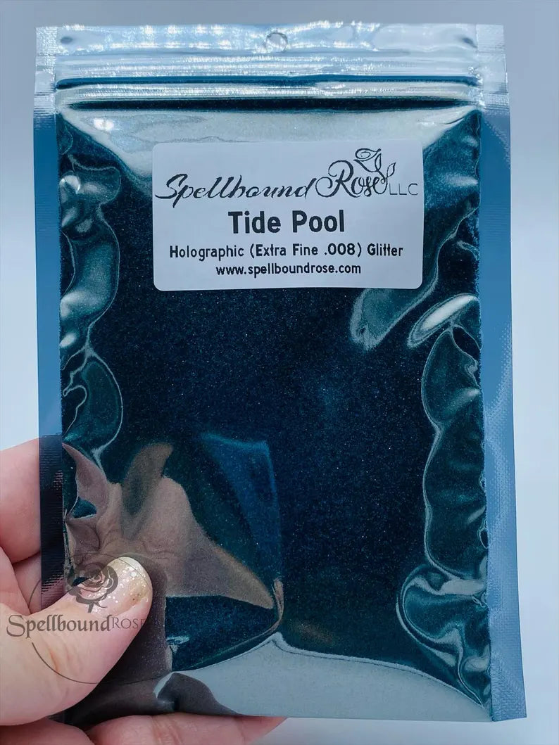 Tide Pool Glitter – Teal Holographic Extra Fine (.008) Glitter (2 oz)