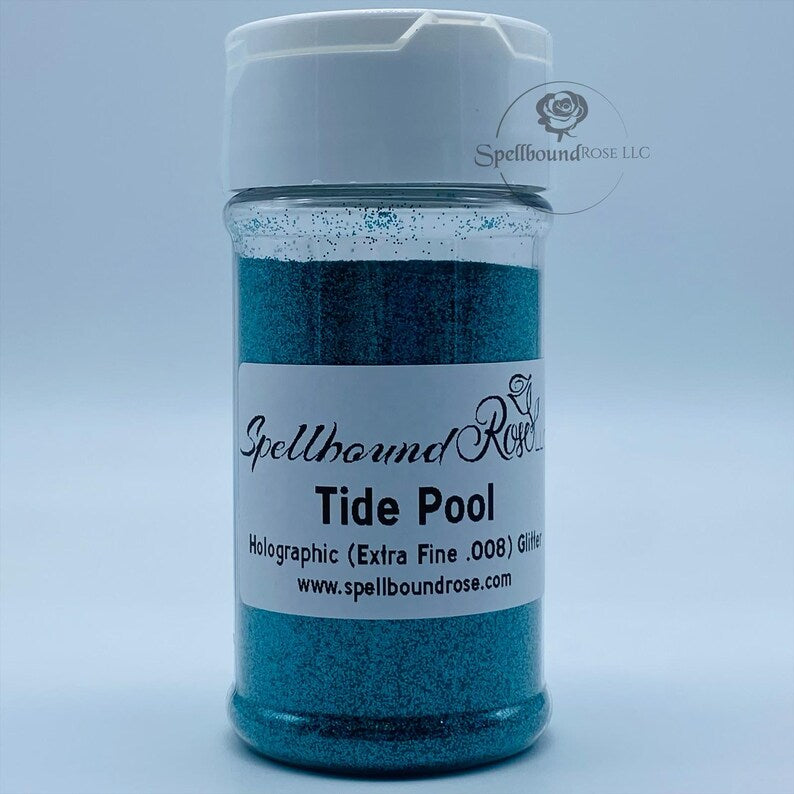 Tide Pool Glitter – Teal Holographic Extra Fine (.008) Glitter (2 oz)