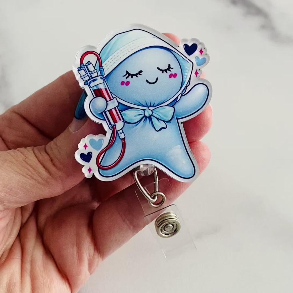 Dialysis Blue Glove People Badge Reel | Nephrology Nurse Badge Reel 🩺🔵