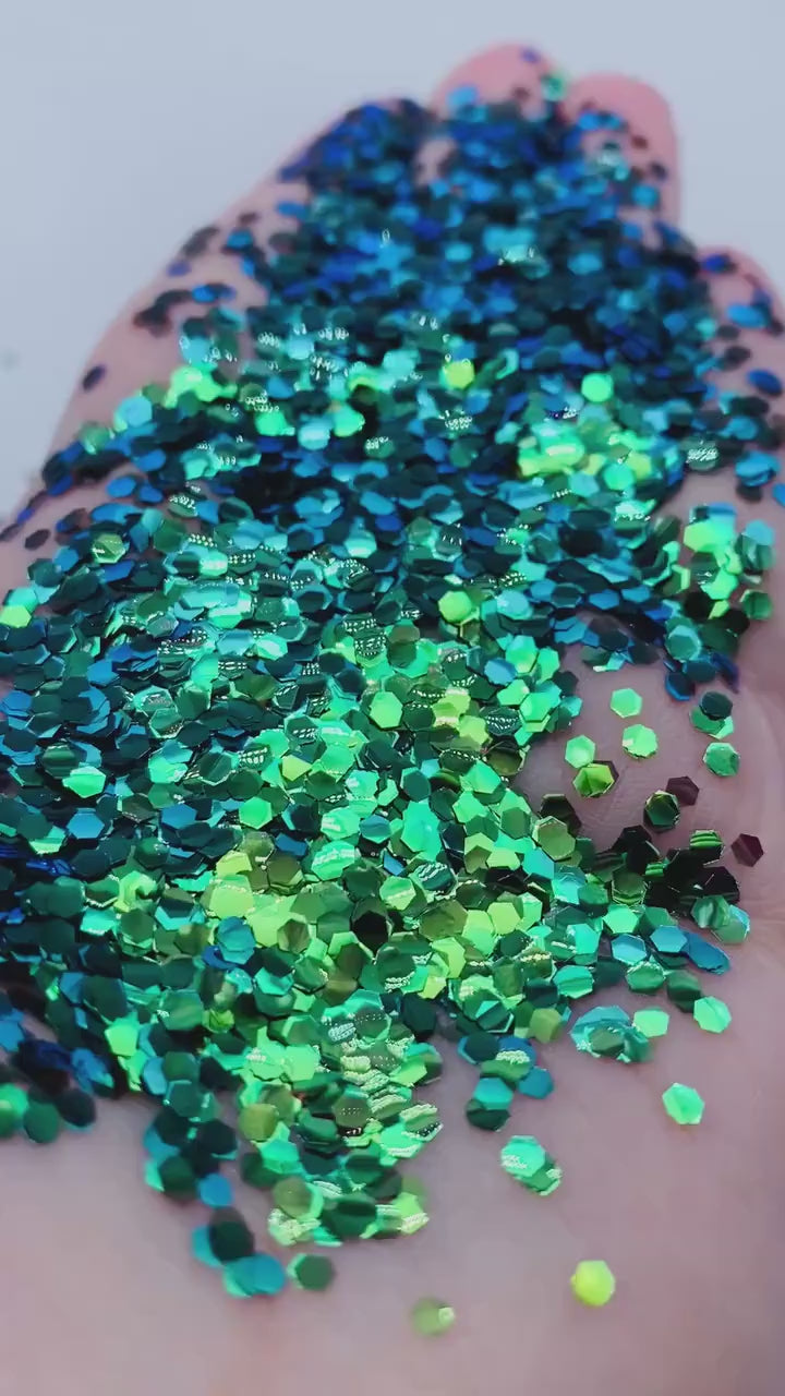 Climb Glitter- Green Color Shift Chunky Glitter (2 oz) *LOW STOCK*