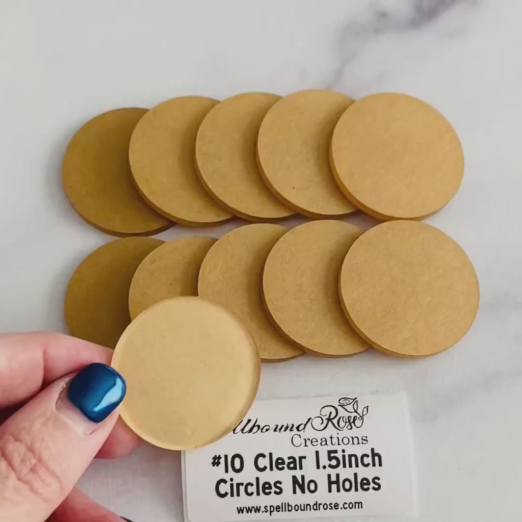 1.5" Clear Acrylic Circle Blanks – UV Printing Ready (No Holes) Pack of 10